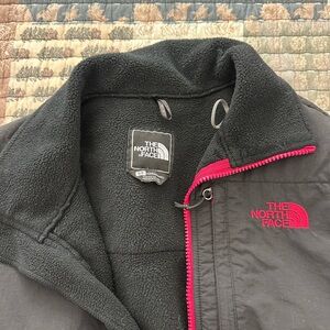 The North Face Black and hot pink Fleece Jacket